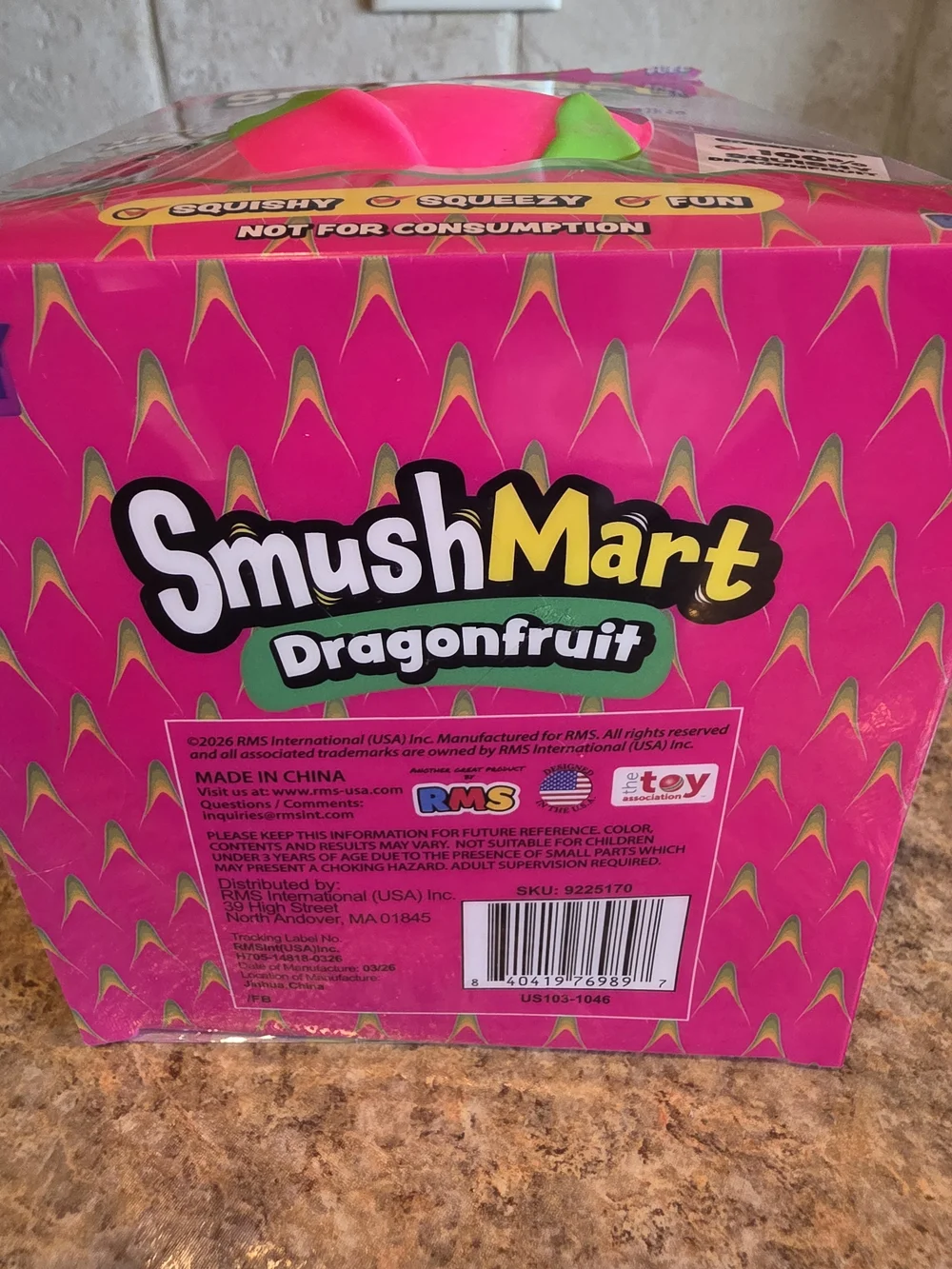 SmushMart Dragonfruit Giant Squishy Fidget Toy Pink Fruit NEW
